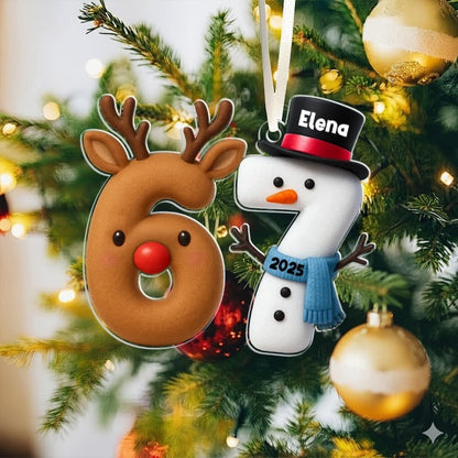 Custom Six Seven Ornament, Teen Slang Ornament, Funny Teenager Ornament