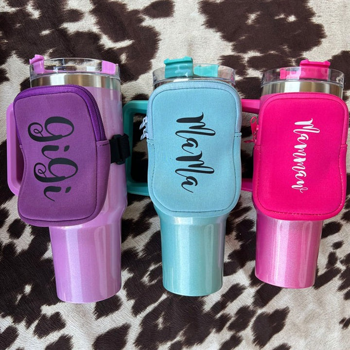 40 Oz Tumbler With Handle And Straw,Custom Stainless Steel Insulated Tumbler With Name