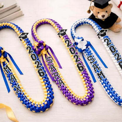 Personalized Graduation Lei with Name, Graduation Lei