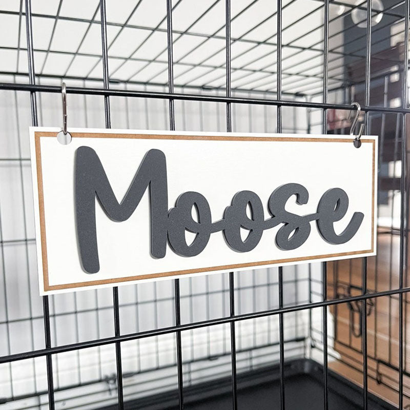 Personalized Crate Sign, Custom Dog Decor, Hanging Crate Sign, Custom Crate Sign, Dog Bone Sign