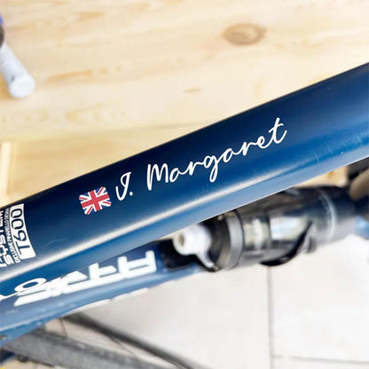 2x Personalized Name Decal , Cyclist Name