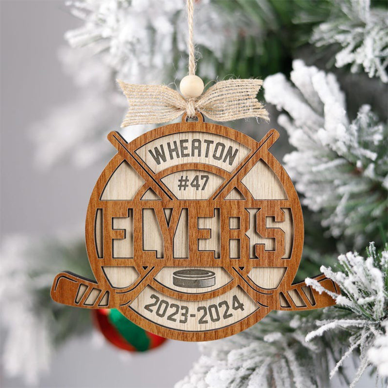 Personalized Hockey Christmas Ornament