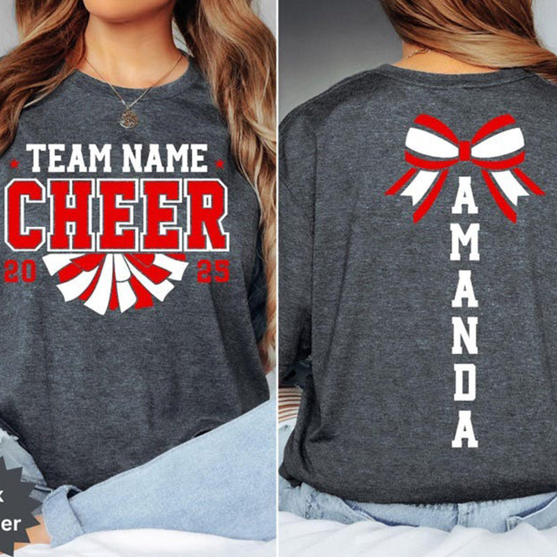 Personalized Cheerleader Mom T-shirt with name