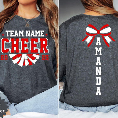 Personalized Cheerleader Mom T-shirt with name