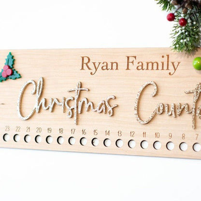 Candy Cane Christmas Countdown Personalized Christmas Advent Calendar for Kids