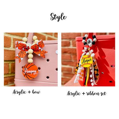 Basketball Baseball Softbal Bag Charm, ANY SPORT CHARM, Custom Charms for Sports Bags