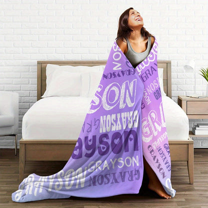Birthday, Valentine's Day GiftCustom Name Flannel Blanket