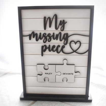 Personalized Engraved Wooden Sign Mothers Day Puzzle Sign Fathers Day Gift Valentines Day Sign Significant Other Gift