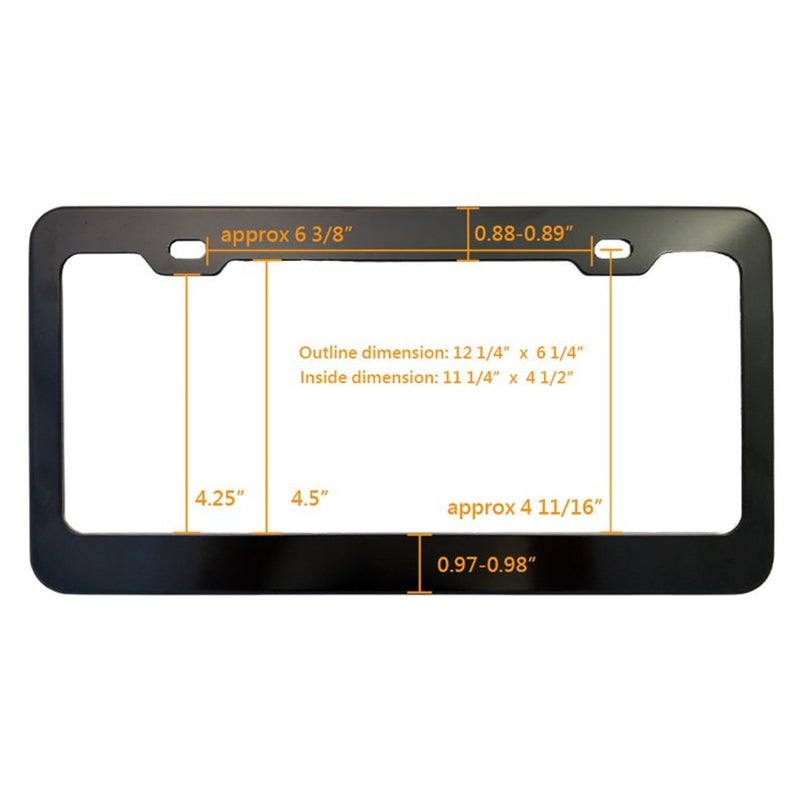 GoPlates Personalized Heavy Duty License Plate Frame | Laser Engraved