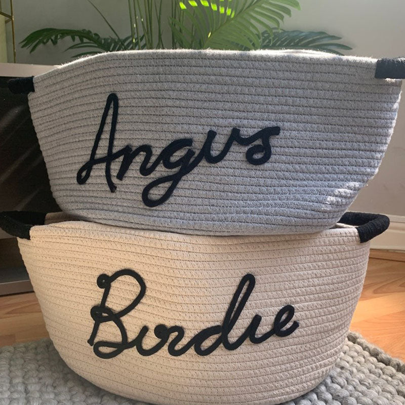 Cotton Woven Rope Personalized Baskets Customized Baby Shower Gift