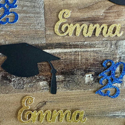 2026 Graduation Confetti - Cursive Personalized 60 90 120 Pieces