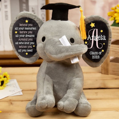 Personalized Graduation Gift Preschool graduation Stuffed Animal Elephant