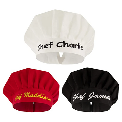 Personalized Chef Hats for Men & Women, Custom Chefs Hat with Embroidered Name