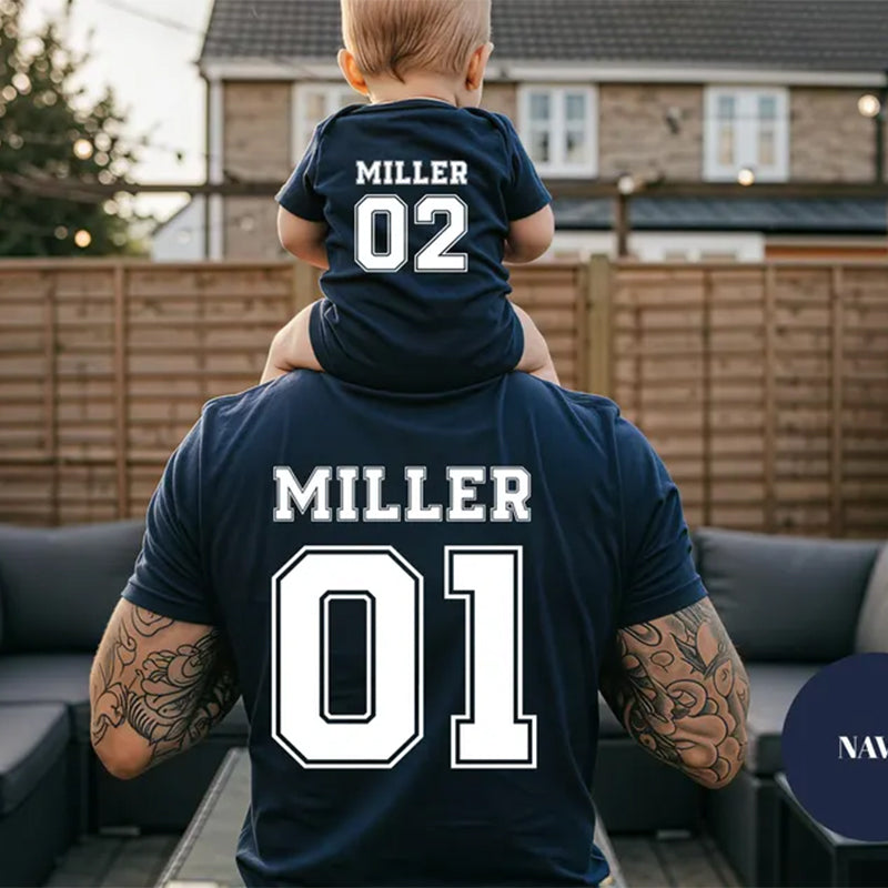 Custom Dad and Baby Jersey Shirts