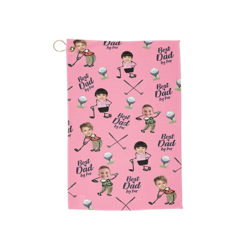Custom Golf Towel With Kids Photo, Golf Lover Gift