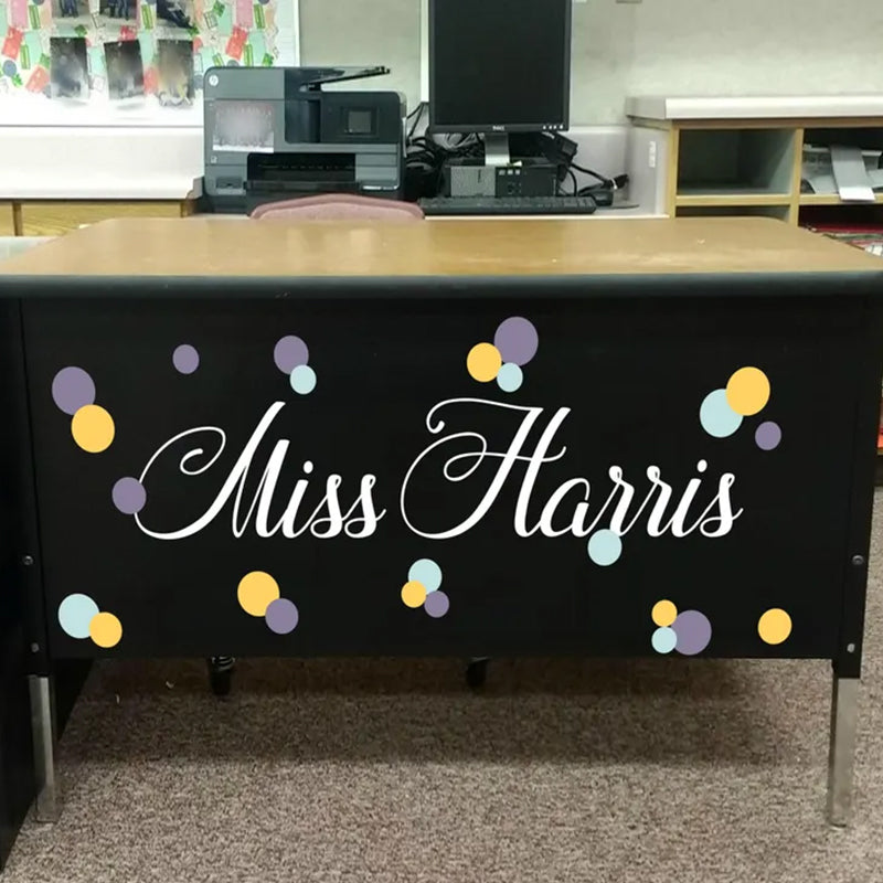 Teacher name, teacher desk decal, classroom decor