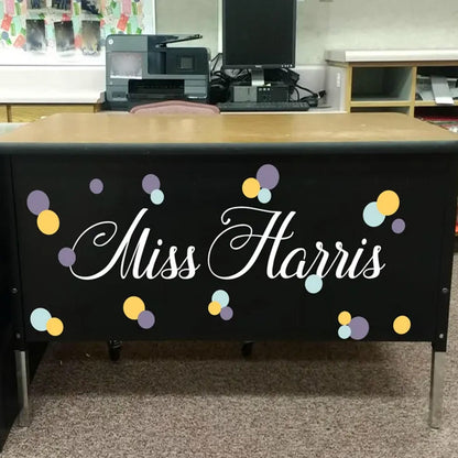 Teacher name, teacher desk decal, classroom decor