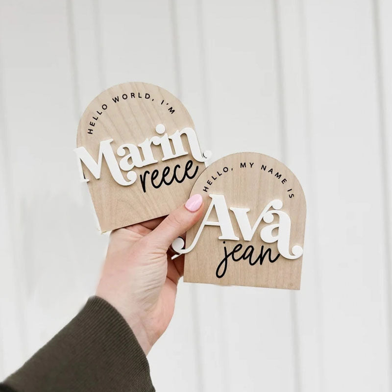 Hello My Name Is Personalized Baby Name Sign