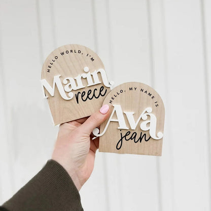 Hello My Name Is Personalized Baby Name Sign