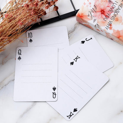 Custom 52 Reasons Why I Love You Playing Cards, Valentines Day Gift
