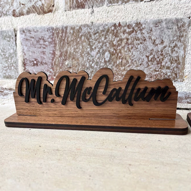 Desk Name Plate | Great custom gift for male or female teacher