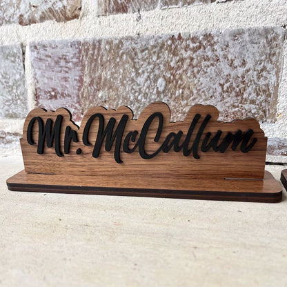 Desk Name Plate | Great custom gift for male or female teacher