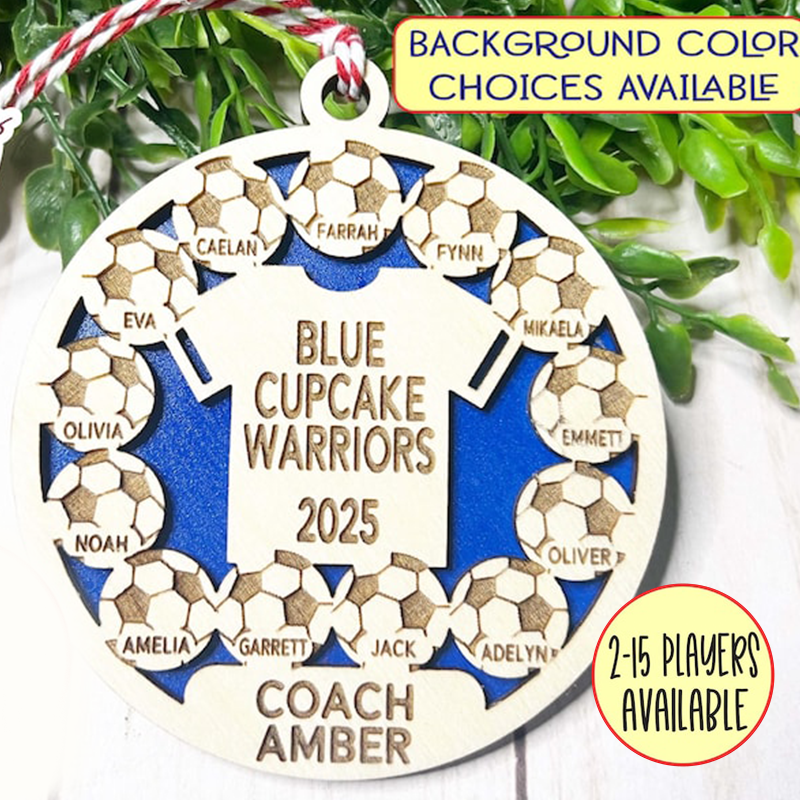 Soccer Team Personalized Ornament, Soccer Player Gift