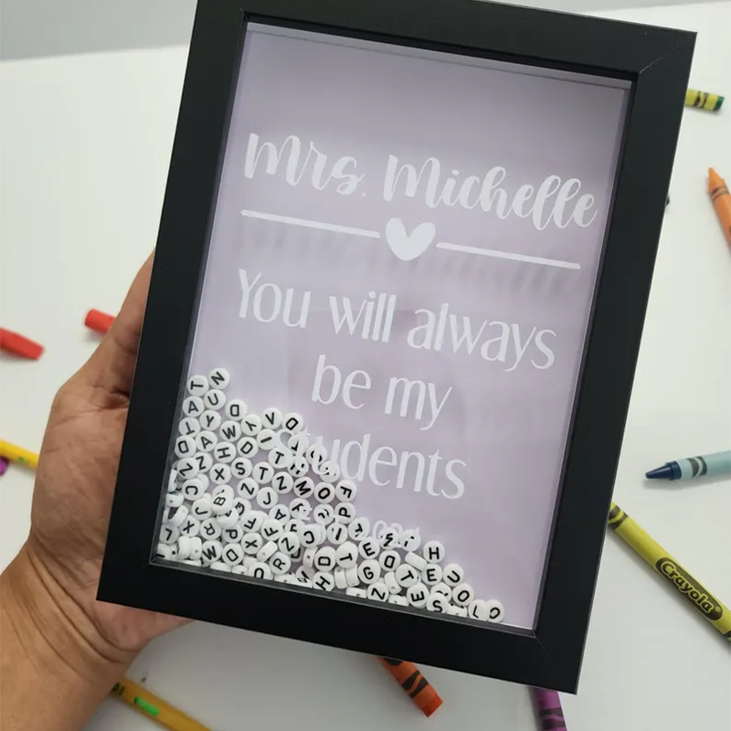 Teacher Impact Jar, Personalized Teacher Shadow Box, Student Memory Gift
