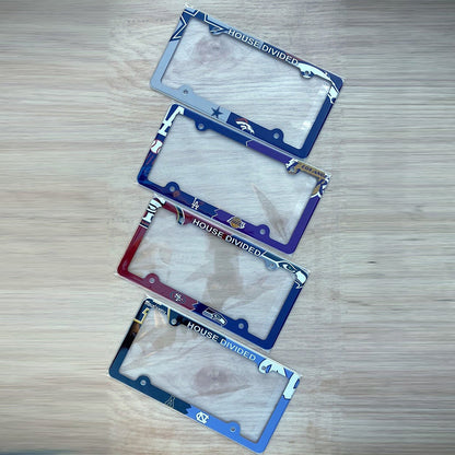 Personalized House Divided License Plate Frame Decorative License