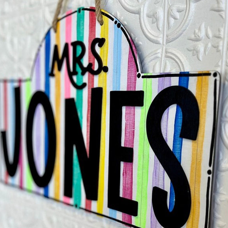 Personalized Teacher Door or Wall Sign, Classroom Sign, 3D or Print Teacher Name Sign