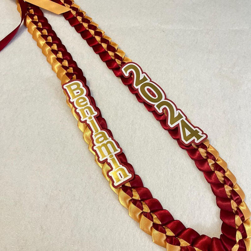 Graduation lei any color any name customize grad lei