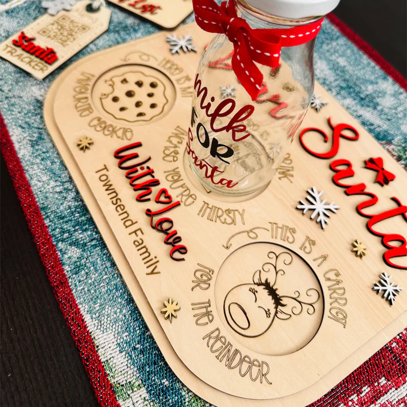 Personalized Santa Cookie Tray