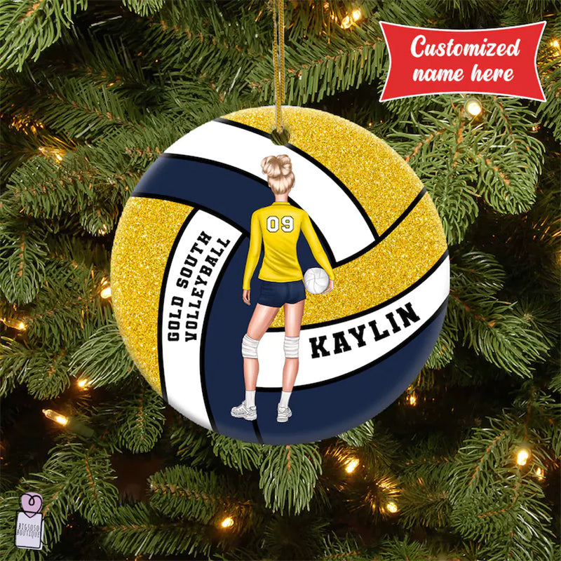 Volleyball Girl Ornament Personalized, Sports Ornament 2025