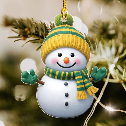 Personalized Snowman Christmas Acrylic Ornament Set