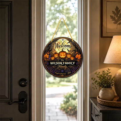 Custom Halloween Pumpkin Family Ornament
