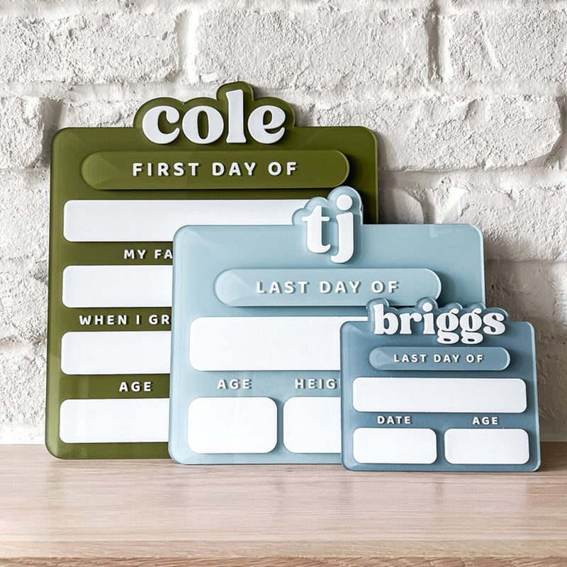 Acrylic First Day of School Sign|Personalized School Sign