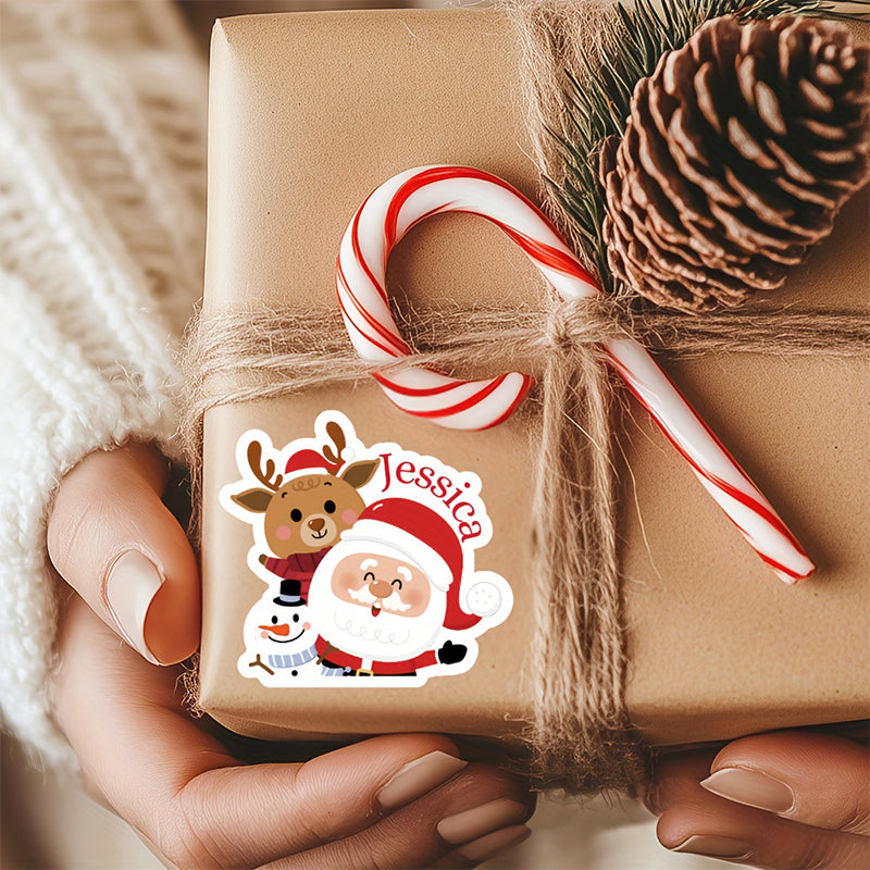 Custom Christmas Gift Stickers - Personalized Name Labels