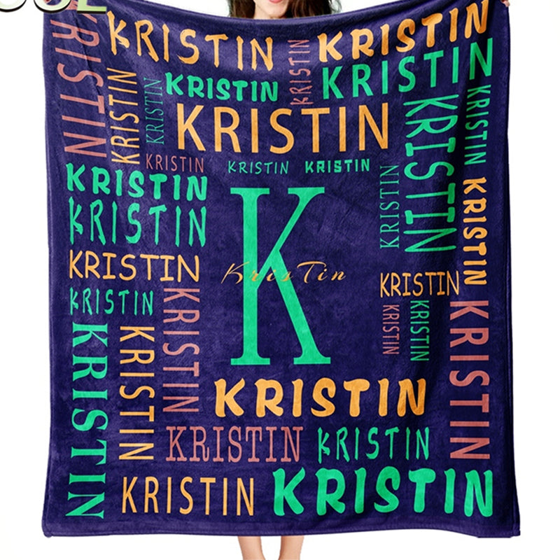 Personalized Polyester Blanket - Custom Name Blanket