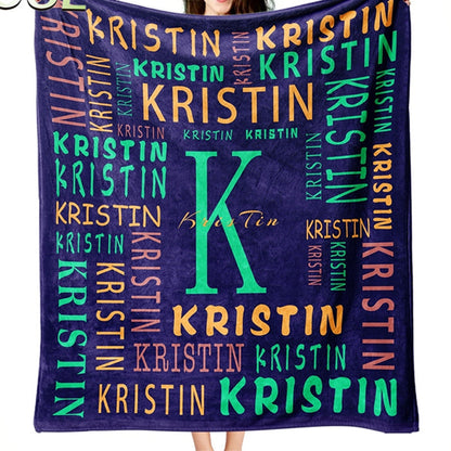 Personalized Polyester Blanket - Custom Name Blanket