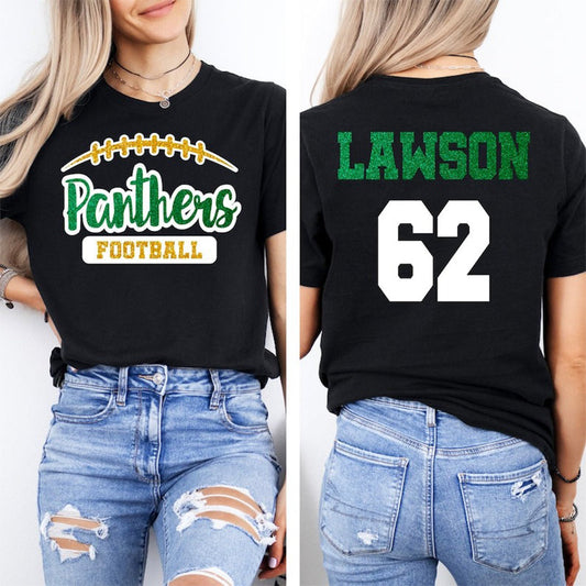 Custom Glitter Football Mascot Shirt, Personalized Football Team Shirt