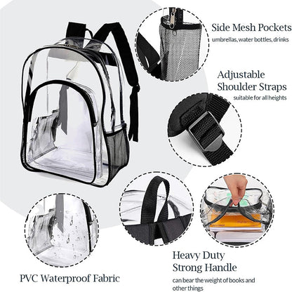 Personalized Clear Backpack Custom Name PVC Transparent Backpacks