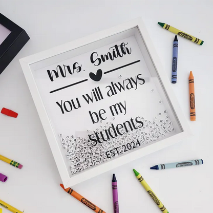 Teacher Impact Jar, Personalized Teacher Shadow Box, Student Memory Gift