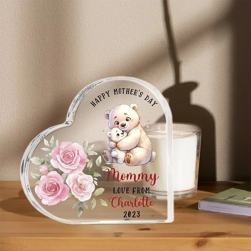 Personalized Happy 1st Mother's Day Cute Animal Heart