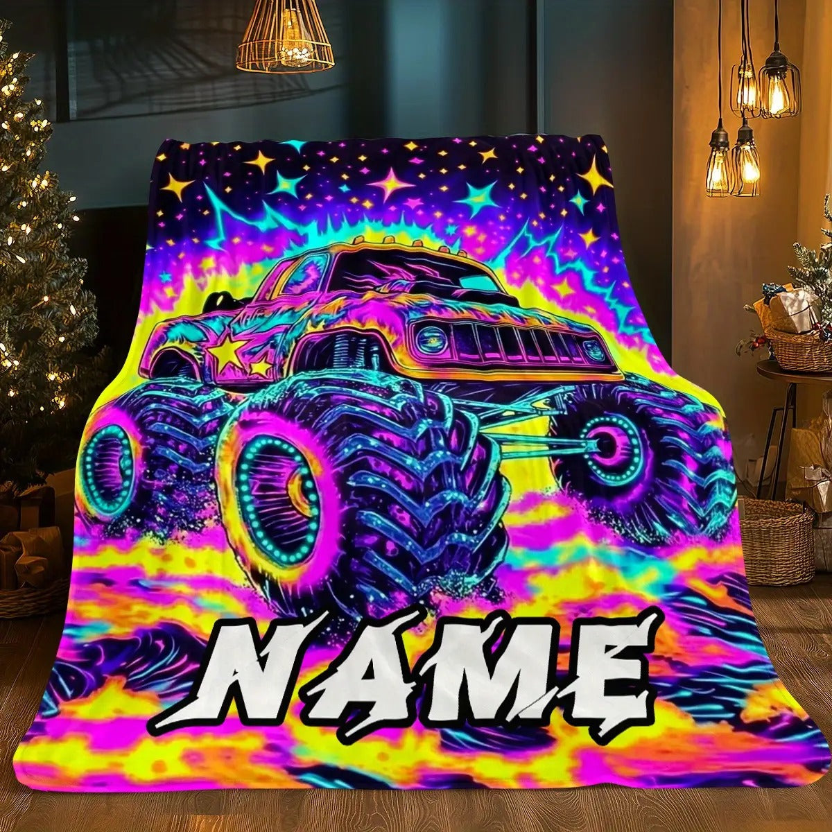 Mixed Color Radiant Fantasy Printed Digital Soft Flannel Blanket