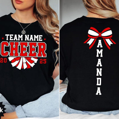 Personalized Cheerleader Mom T-shirt with name