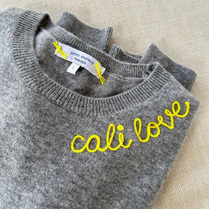 Customized CASHMERE Sweater, Embroidered Cashmere Clothing for Women
