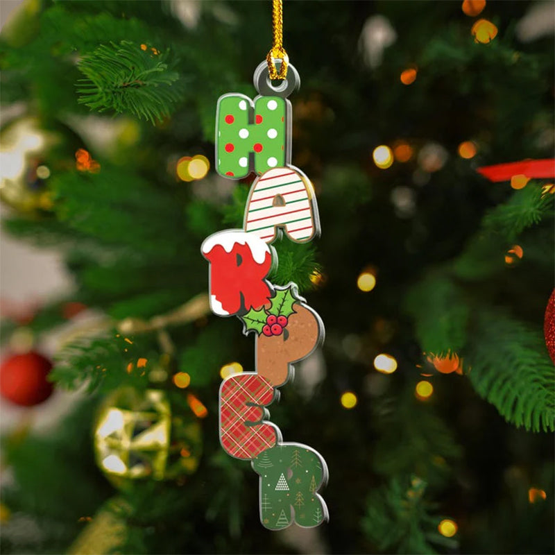 Personalized Christmas Name Letter Ornament 2025,