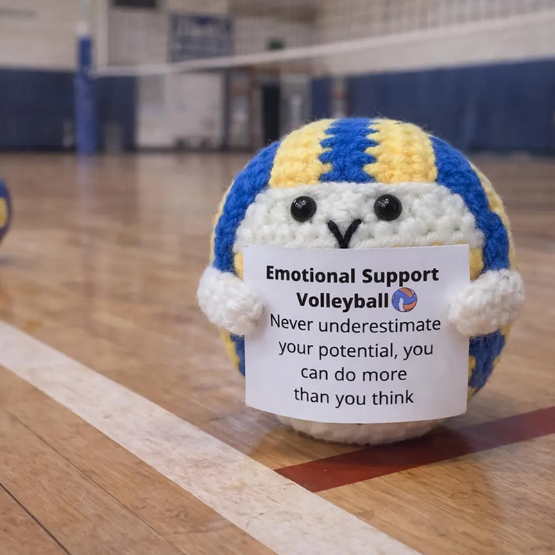 Custom Sports Ball Crochet Plush, Emotional Support Football Soccer Basketball