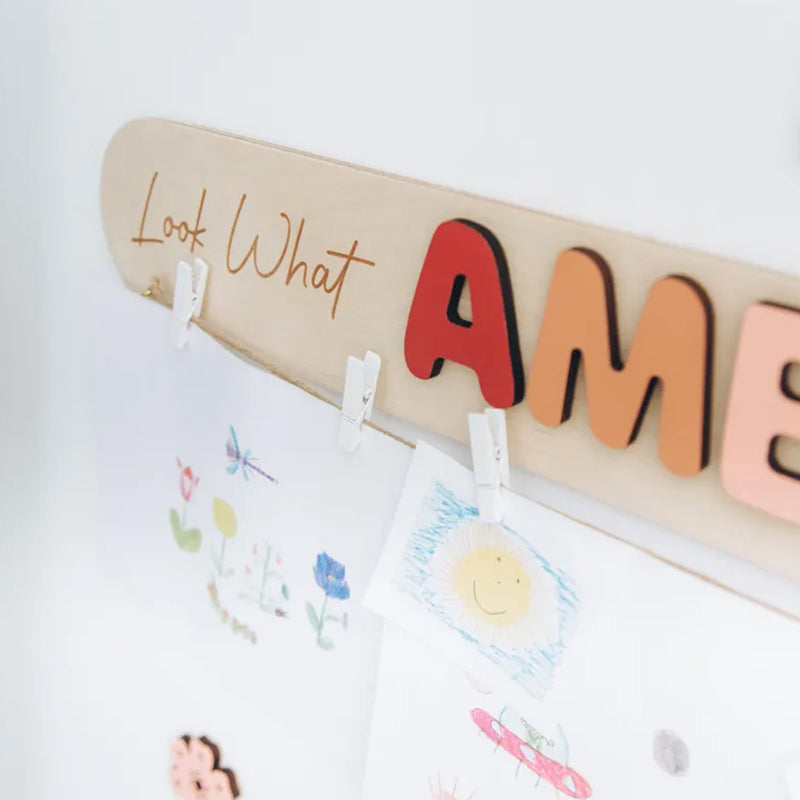 Look What I Made Sign Personalized Art Display For Kids Wall Nursery Decor