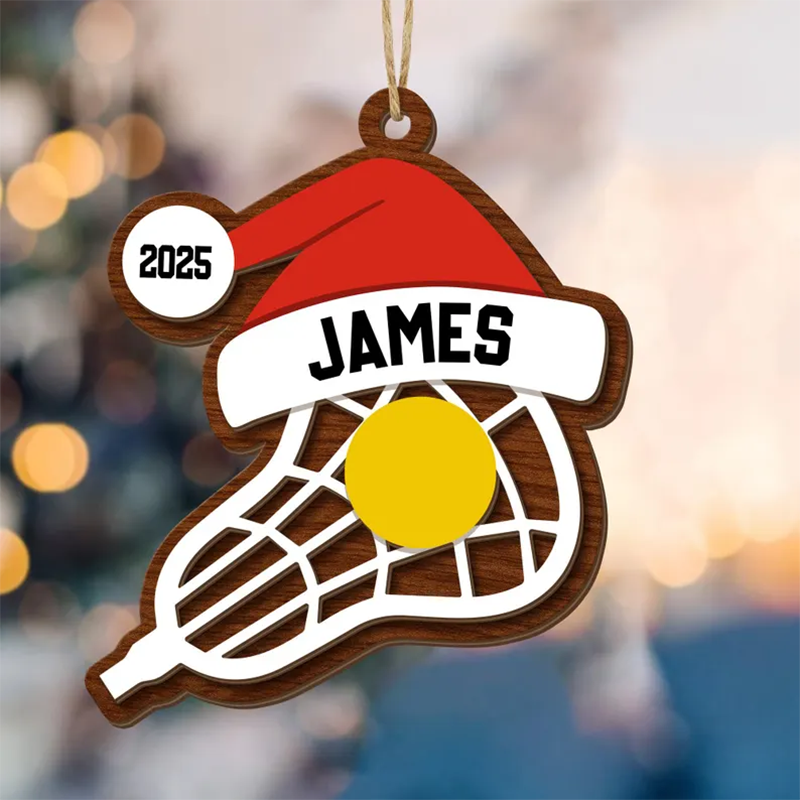 Personalized Sports Christmas Ornament, Custom Name Ornament